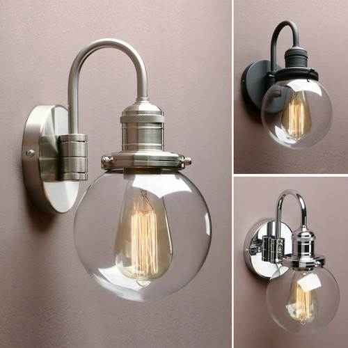 Retro industrial globe sconce - retro,