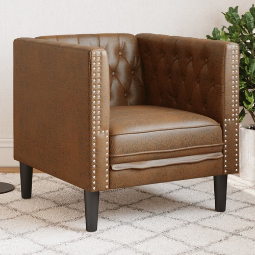 Chesterfield sofa chair - chair, brown