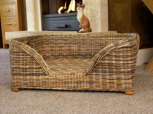 Medium charles wicker dog bed - charles,