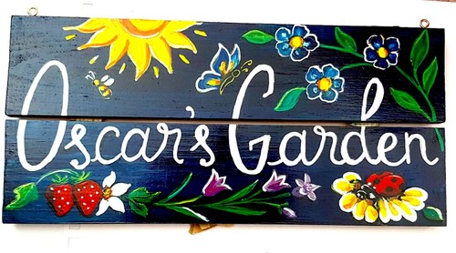 Signs for garden - ,plaque, hand
