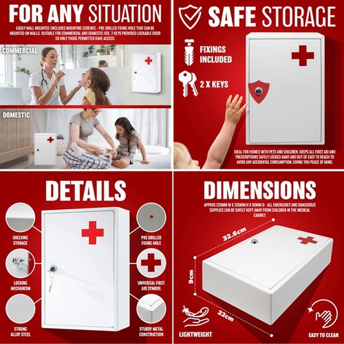First aid medical cabinet - first, wall