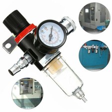 1/4" BSP Air Pressure Regulator Gauge Spray Gun In-Line Water Trap Filter Tool