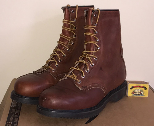 Red wing logger leather boots - red,