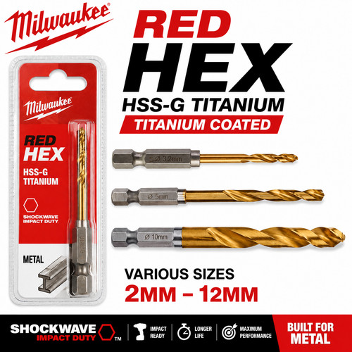 Milwaukee red hex - milwaukee, drill