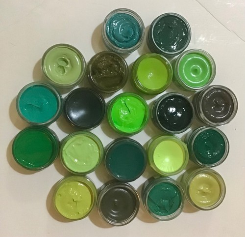 Green shoe polish leather - green, /