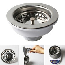 114mm Stainless Steel Flange Fits Sink Basket Strainer Waste Kit Kitchen