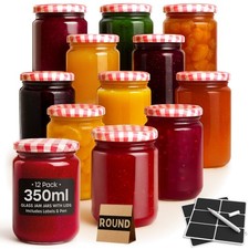Round Jars Glass Jam Marmalade