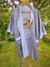 rare vintage yves saint laurent silk kimono night gown reversible with dragon