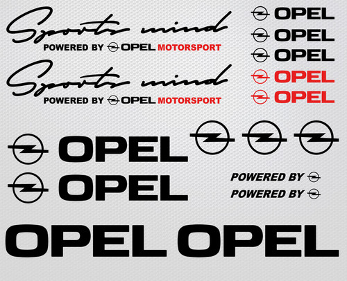 Opel sports mind sticker set - sports,