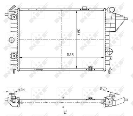 Nrf radiator for vauxhall - radiator,