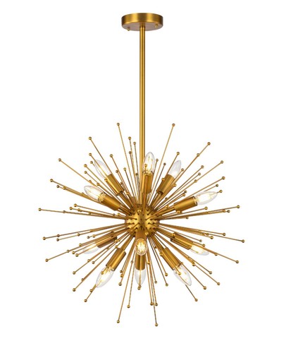 Sputnik gold star chandelier - gold,