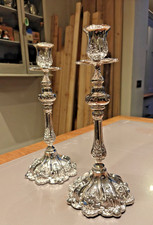 Pair of silver plate metal