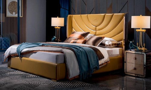 Luxury bed bedroom leather - luxury,