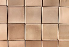 VISON - Mink - Mocha brown Hand made wall tile 10x10cm from Provence France