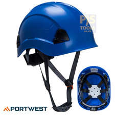 Blue climbing hard hat safety