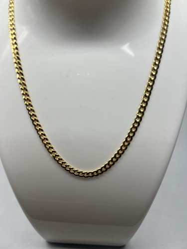 9ct gold close curb chain - 9ct,