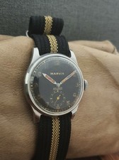 RARE!! MARVIN WWII 40's MILITARY cal.500 VINTAGE 15J RARE SWISS WATCH.