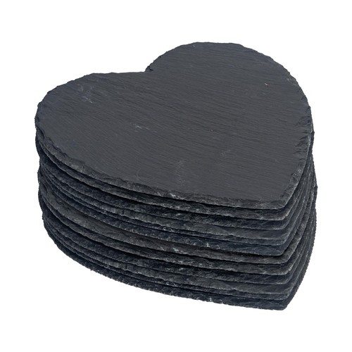 Heart slate placemats 25cm - heart,