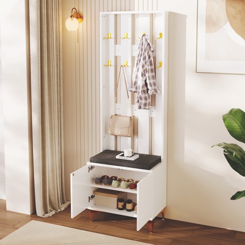 Hall tree with bench shoe - hall,