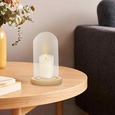 Glass Dome Cloche Bell Jar Wooden Base for Party and Wedding Decorations
