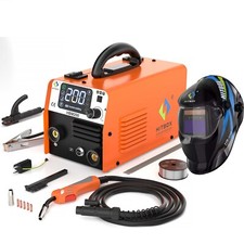 200AMP Portable MIG Flux Core Welder 3 in1 Inverter IGBT Gasless Welding Machine