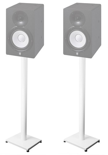 Pair steel white stands - pair,