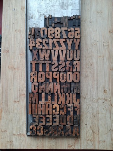 Wooden letterpress printing - letterpress,