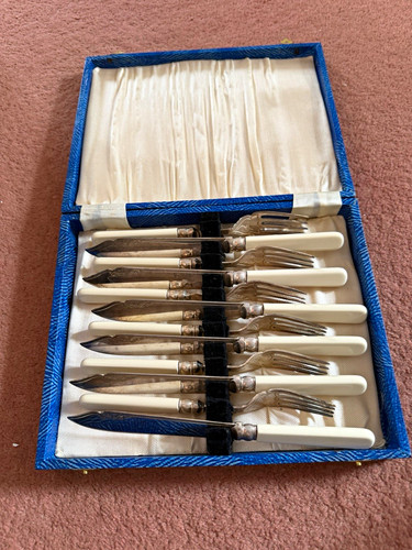 Vintage retro 12pc - cutlery, set
