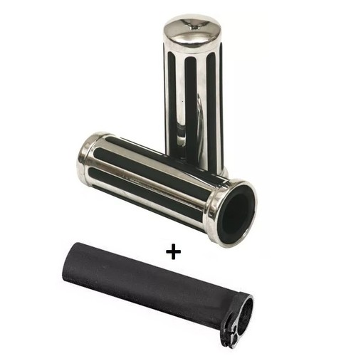 Chrome grips throttle tube - grips, &