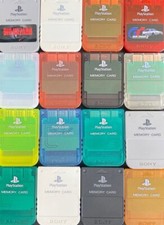 CHEAPEST Sony PS1 Memory Card - PlayStation PS1 PS2 - Multiple Colours