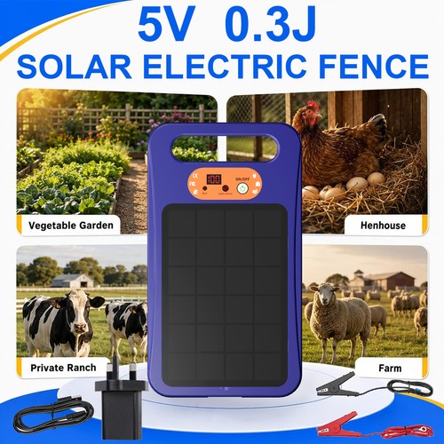 Solar electric fence charger - fence,