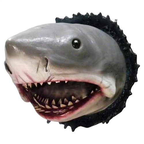 Resin shark head wall - shark,
