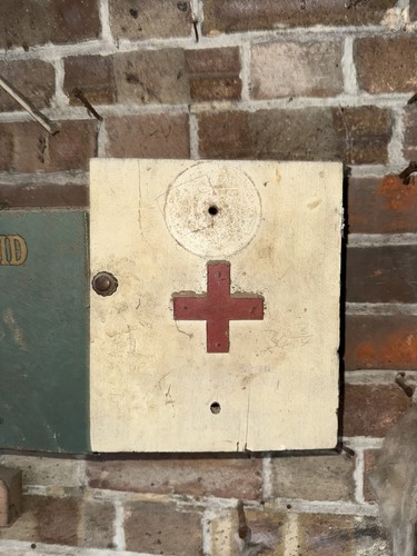 Vintage wooden first aid - wooden,