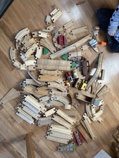 Wooden Train Track Set With