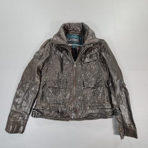 Superdry womens leather - leather, jacket