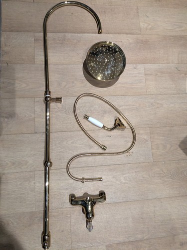Exposed traditional shower