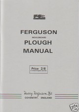 Ferguson Tractor Mouldboard Plough Operator Manual