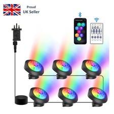 LED RGB Pond/Underwater Spotlights. IP68 Waterproof Submersible - 6 pc