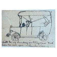 Antique 1915 Hand Drawn