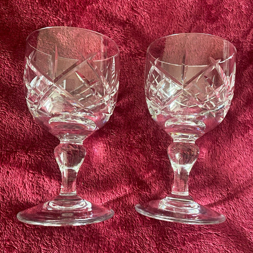 Set clear cut glass - set,