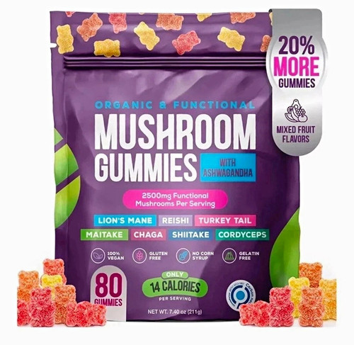 Mushroom gummies energy - gummies,