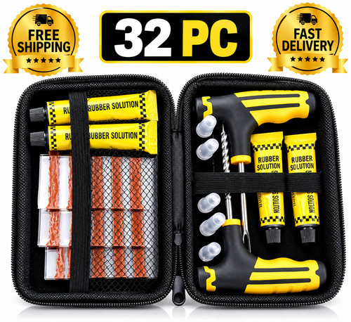 Tyre puncture repair - puncture,