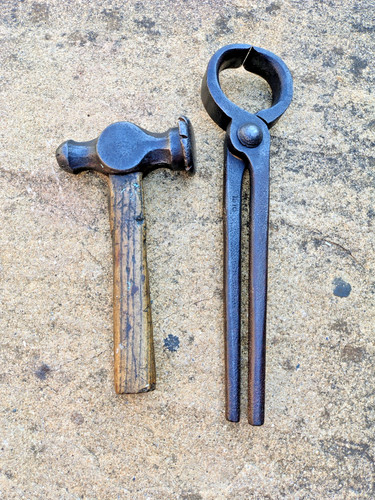 Vintage blacksmiths tongs - blacksmiths,