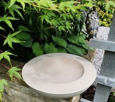 Stone bird bath bowl