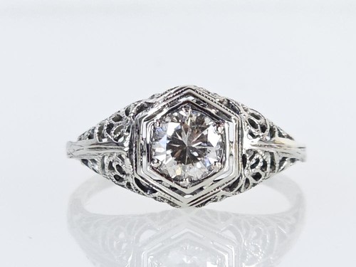 Antique 18k white gold apx - antique,
