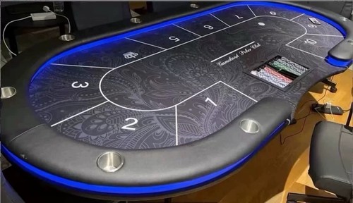 Gold poker table racetrack cup - table,