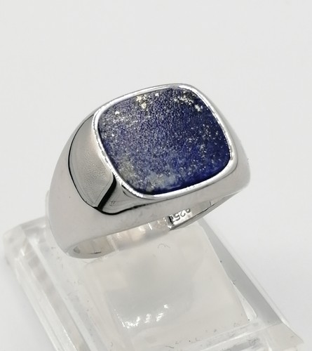 925 silver lapis signet - silver,
