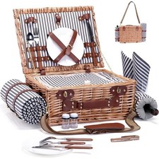 Picnic Basket with Blanket and