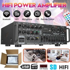 2000W Digital Power Amplifier Bluetooth Stereo HiFi Audio 2CH USB SD FM Remote