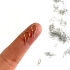 Tiny Silver Clay Hooks High temp Heat resistant Tungsten wire Ornament hook